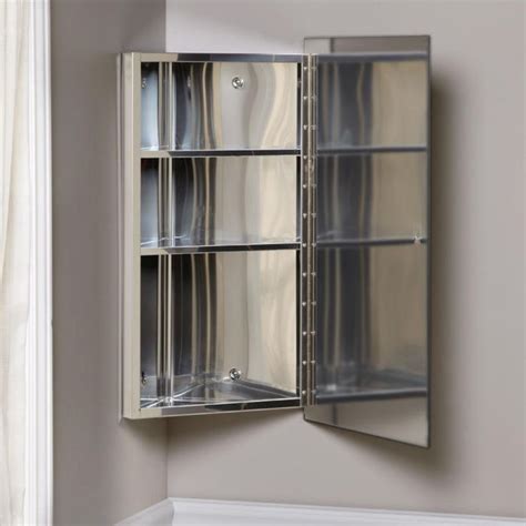 carrington stainless steel corner medicine cabinet|Corner Medicine Cabinets .